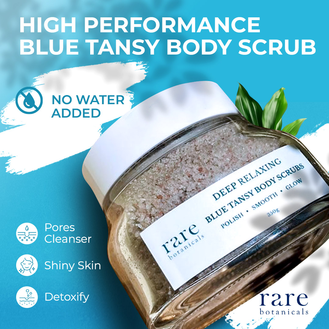 High Performance Blue Tansy Body Scrubs | 350g - Rare Botanicals